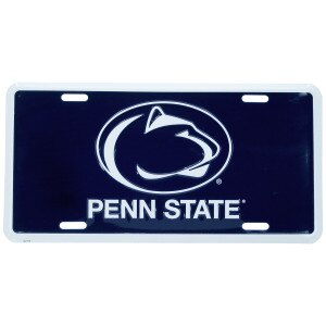 license plate with Penn State below Athletic Logo